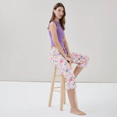 Printed Cropped Sleep Pant