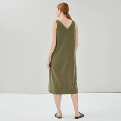 Button Front Midi Dress