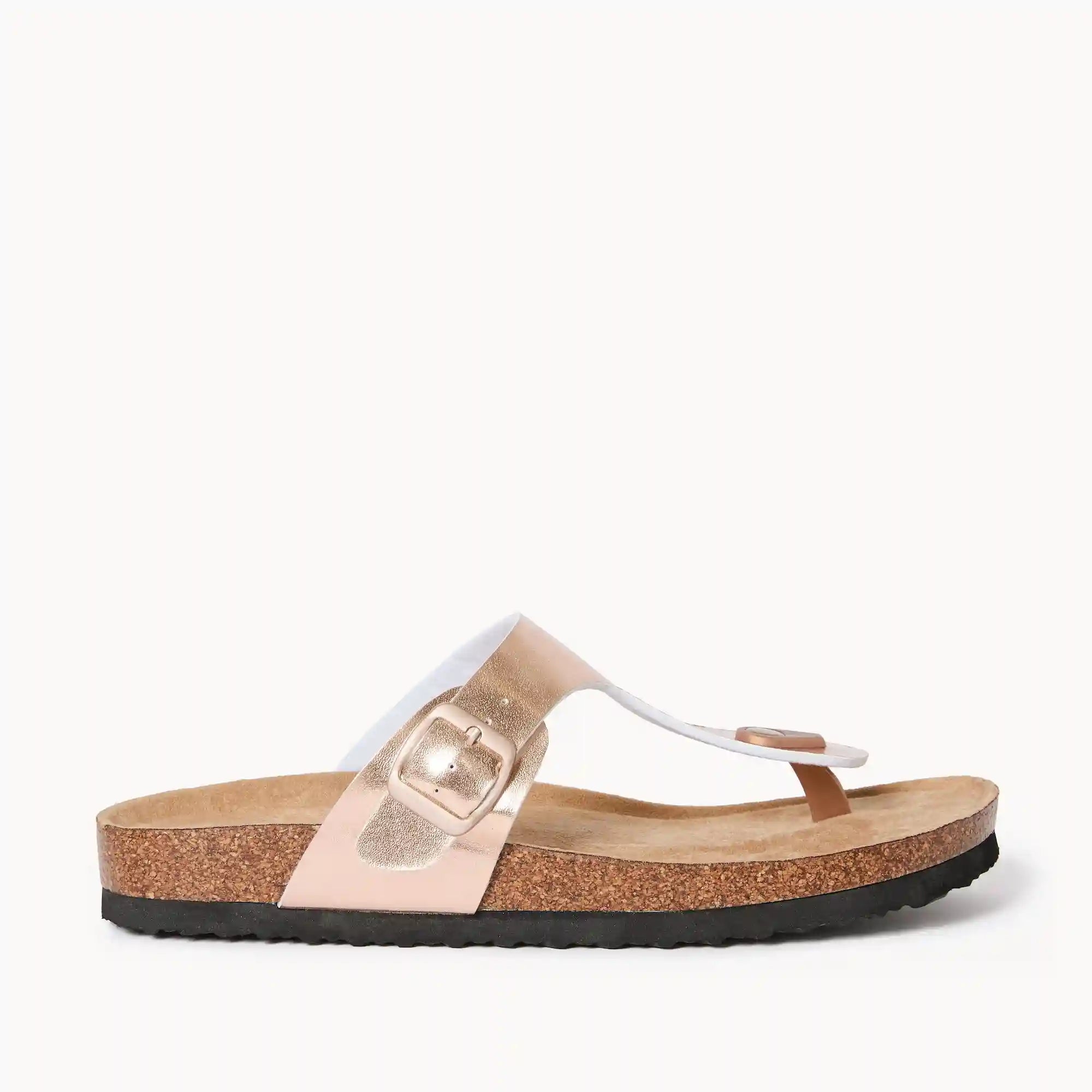 Buckled T-Strap Sandals