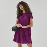 Short Sleeve Tiered Dress