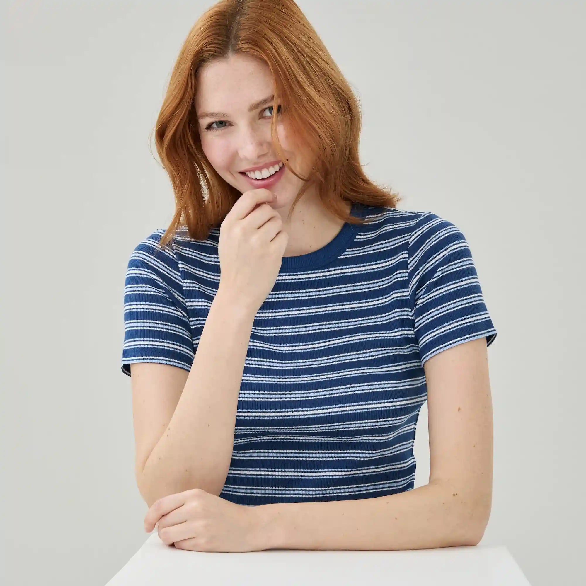 Ribbed Striped T-Shirt