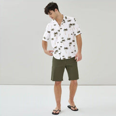 Men's Printed Button-Up Shirt