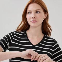 V-Neck Striped T-Shirt