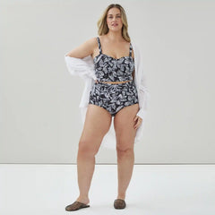 Women+ Printed Front Twist Bikini Top