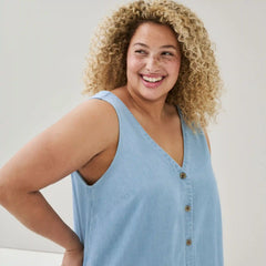 Women+ Soft Denim Midi Dress