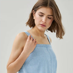 Chambray Square Neck Tank