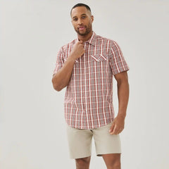 Men's Plaid Button-Up Shirt