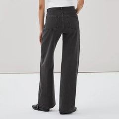Black Wash Wide Leg Jean