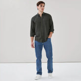Men's Flannel Button-Down Shirt