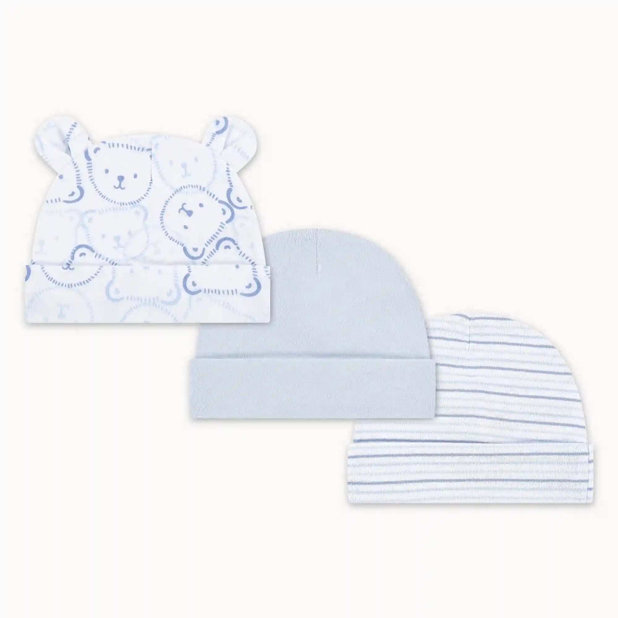 Newborn Huggies Organic Cotton Hat 3-Pack