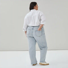 Women+ Wide Leg Light Wash Jean