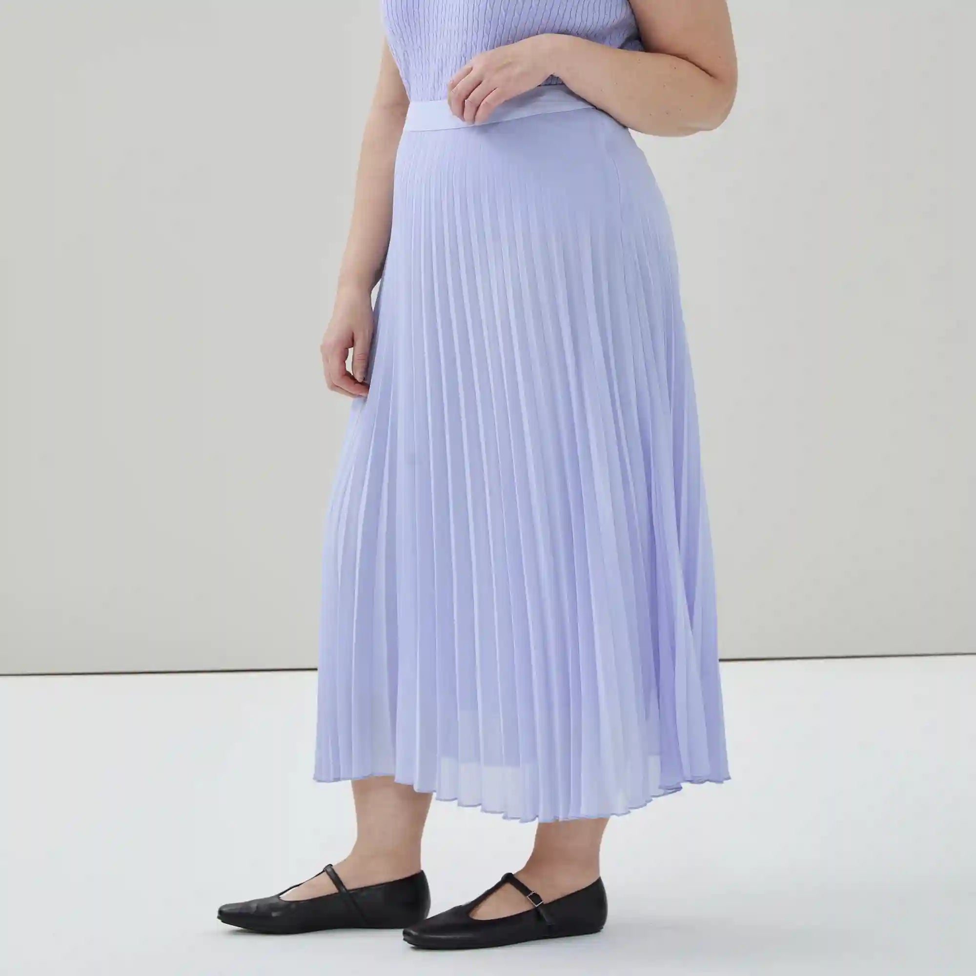 Women+ Pleated Midi Skirt