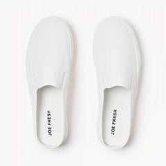Canvas Slip-On Mules