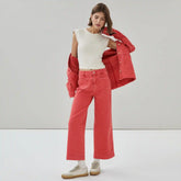 Red High Rise Jean