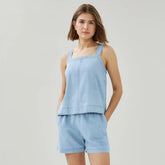 Chambray Square Neck Tank