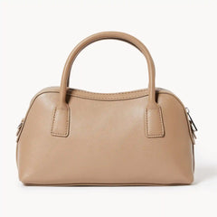 Faux Leather Top Handle Bag