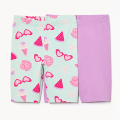 Kid Girls' 2-Pack Long Bike Short