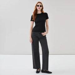 Slim-Fit Ribbed T-Shirt