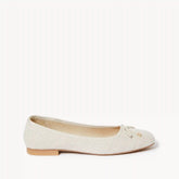 Linen Square Toe Flats