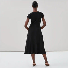 Button Front Midi Dress