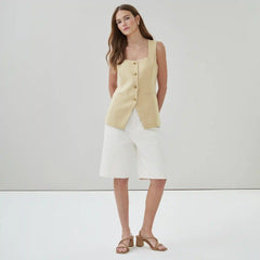 Crepe Longline Vest