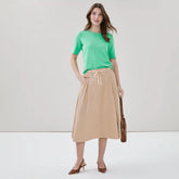 Flared Midi Skirt