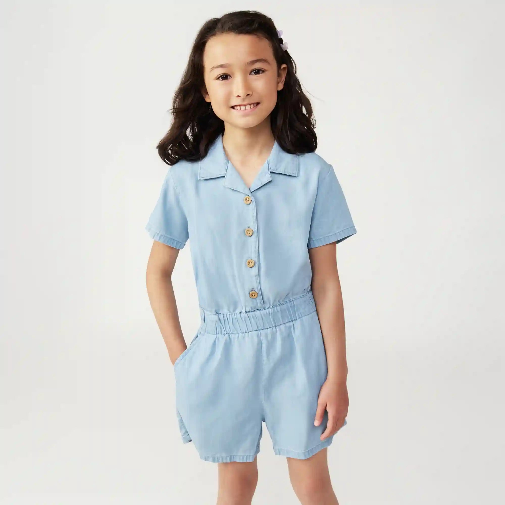 Kid Girls' Chambray Romper