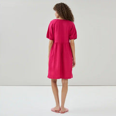 Puff Sleeve Midi Dress