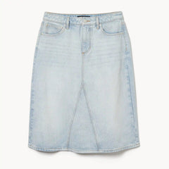 Light Wash Midi Skirt