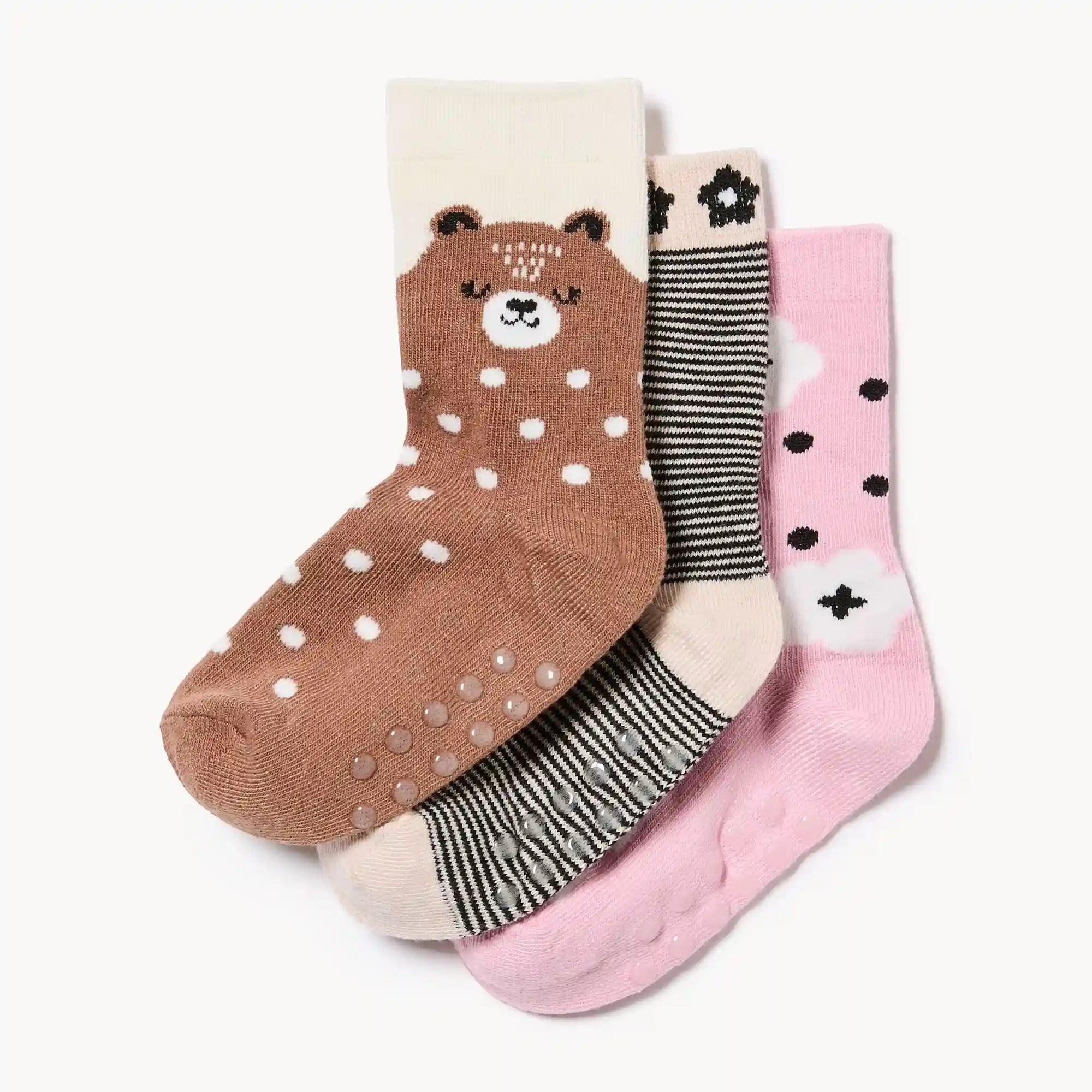 Toddler Girls' 3-Pack Crew Socks
