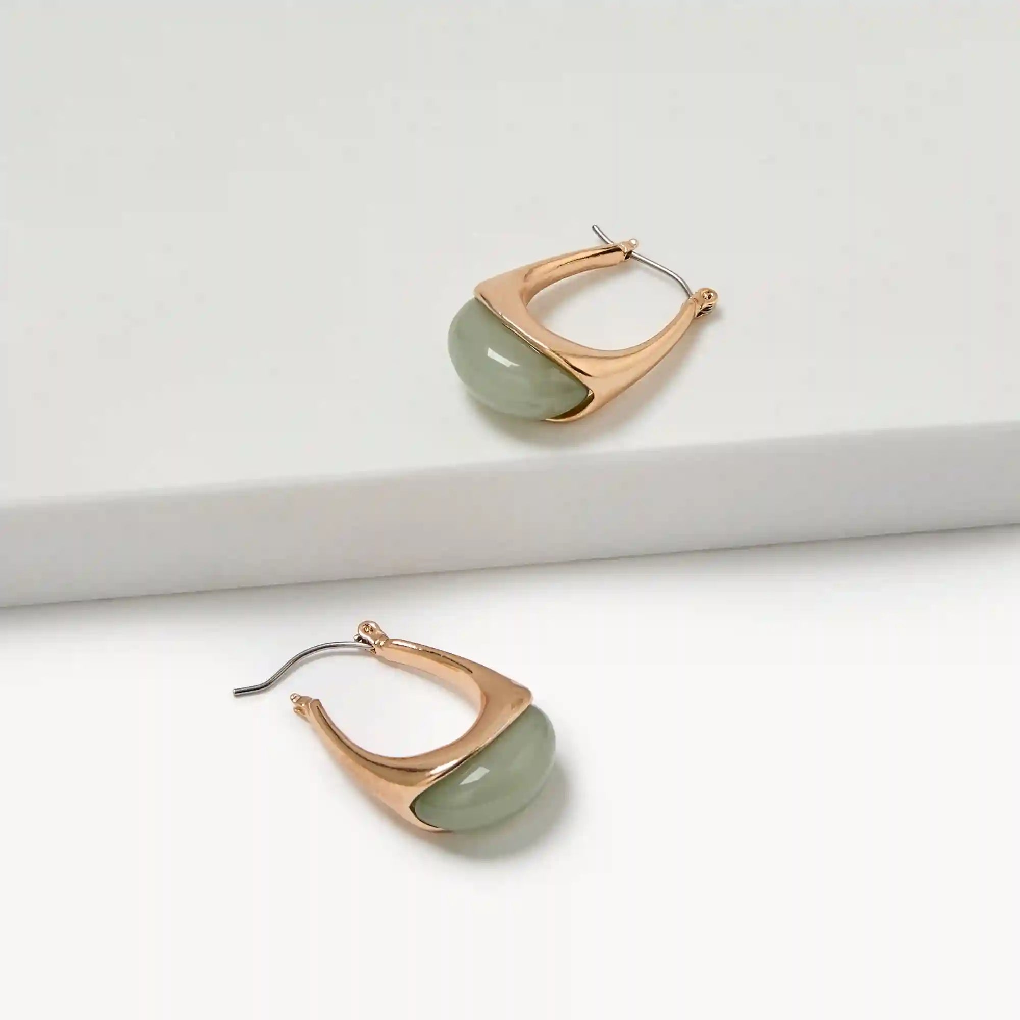 Wide Oval Hoop Earrings