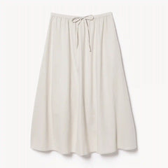 Linen Blend Midi Skirt