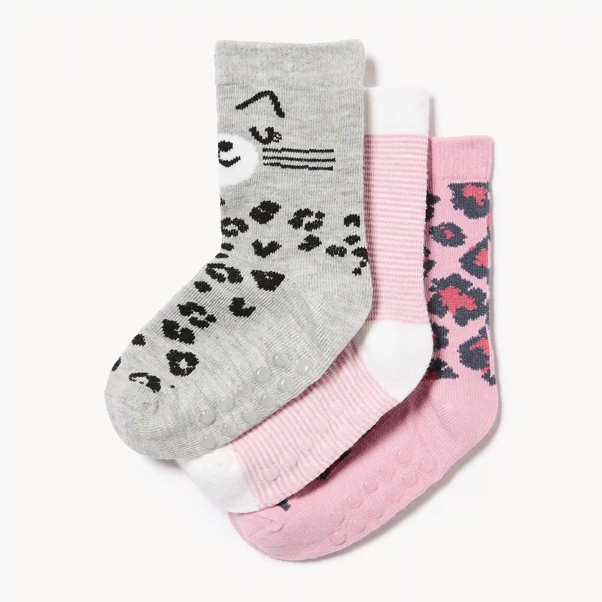 Toddler Girls' 3-Pack Crew Socks