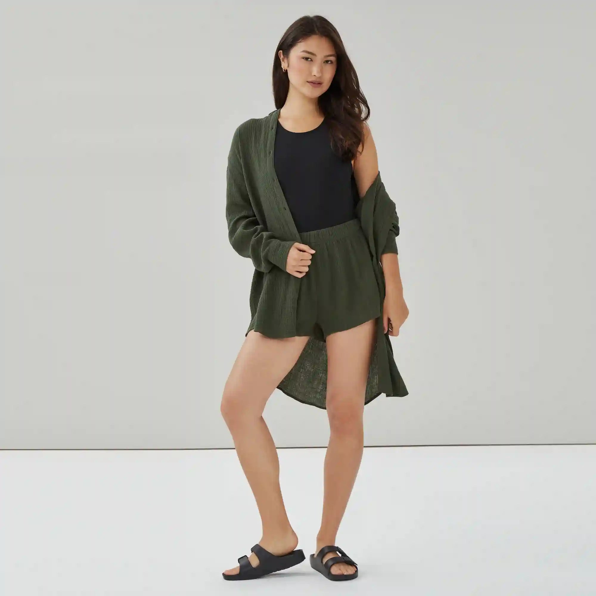 Gauze Short Cover-Up