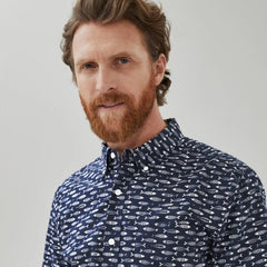 Men's Printed Button-Down Shirt