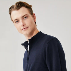 Men's Premium Quarter-Zip Merino Sweater