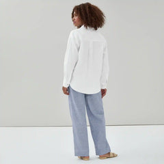 Oversized Linen Cotton Button-Up Shirt