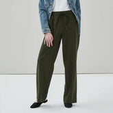 Wide Leg Pull-On Suit Pant