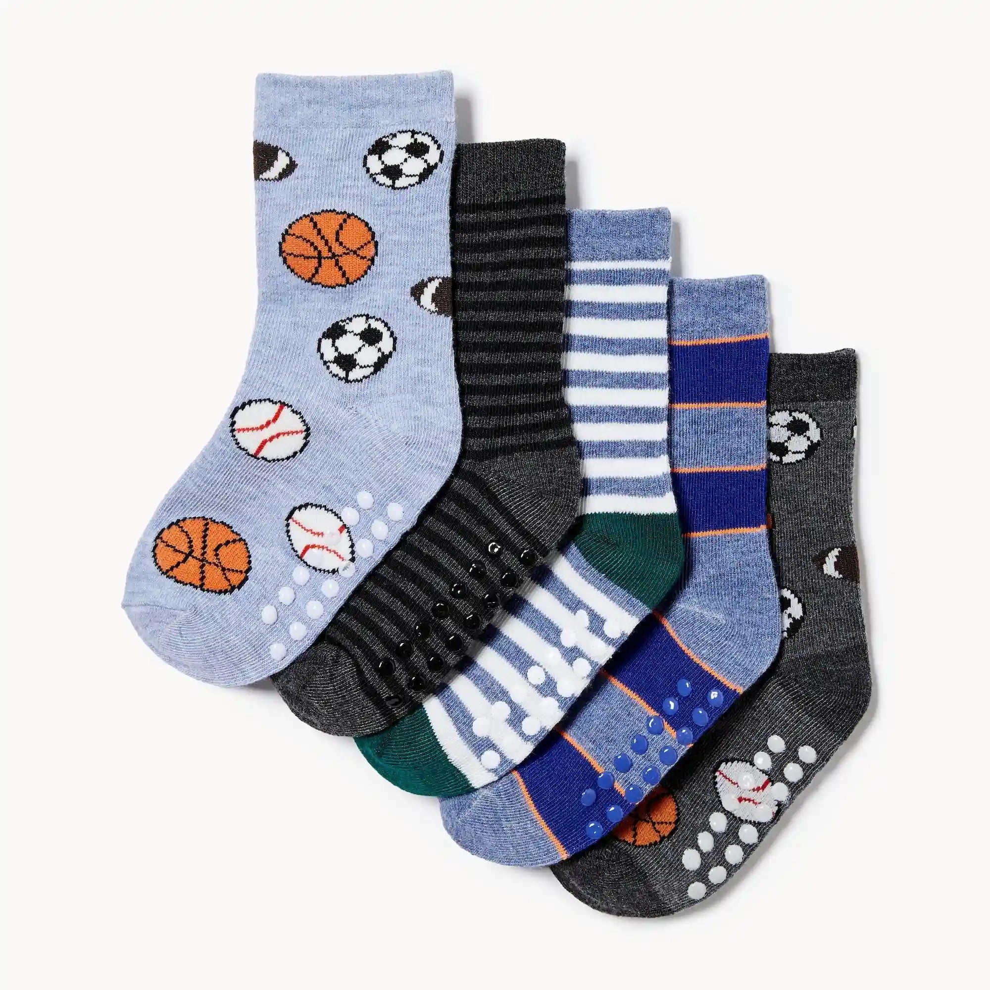 Toddler Boys' 5-Pack Crew Socks