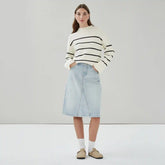 Light Wash Midi Skirt