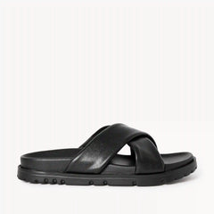 Faux Leather Crisscross Sandals