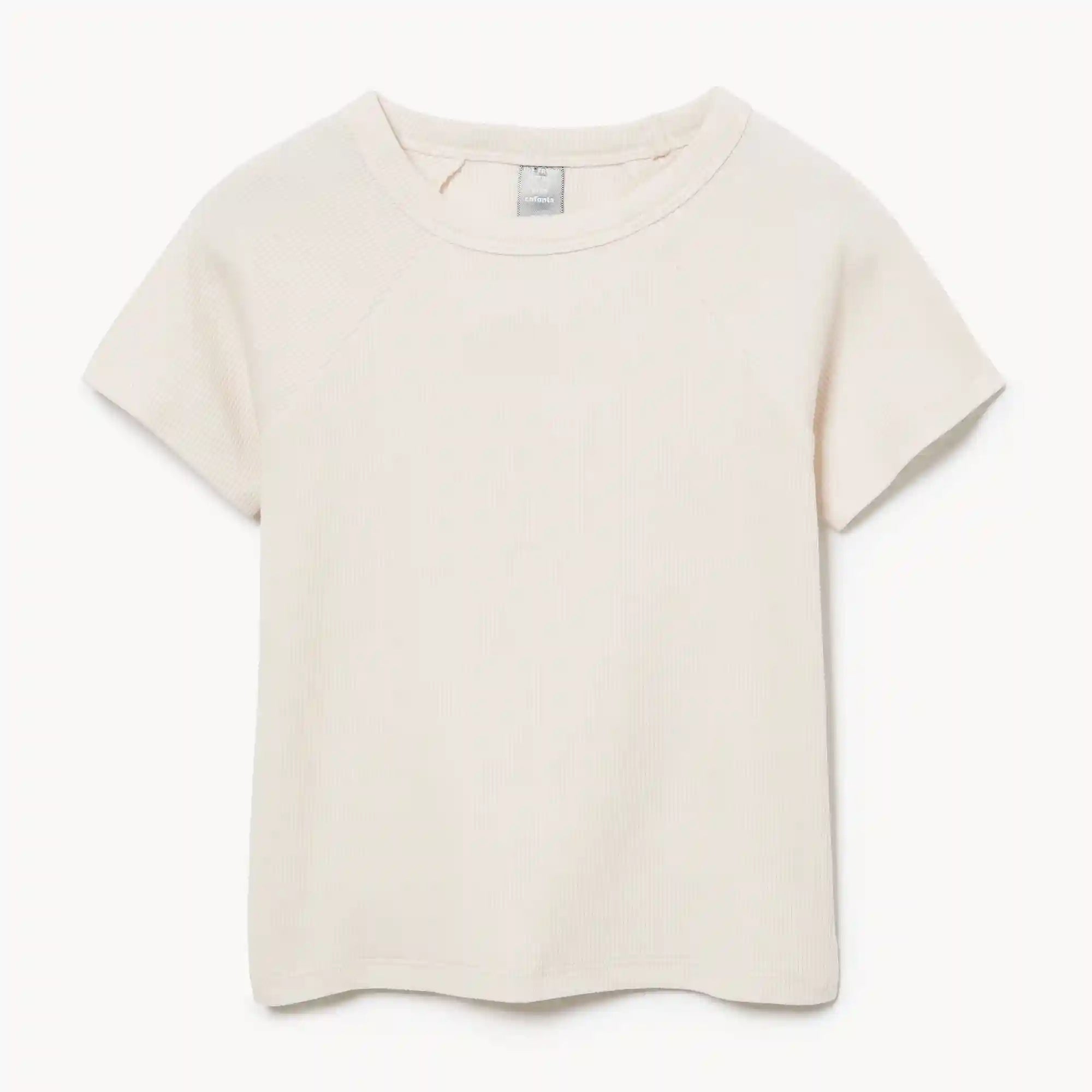 Kid Girls' Ribbed Cotton T-Shirt