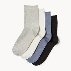 Bamboo 4-Pack Quarter-Crew Socks