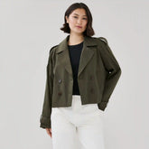 London Fog Cropped Trench Coat