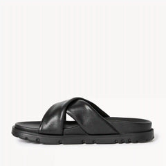 Faux Leather Crisscross Sandals