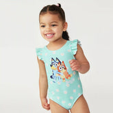 Toddler Girls' Bluey Ruffled Swimsuit