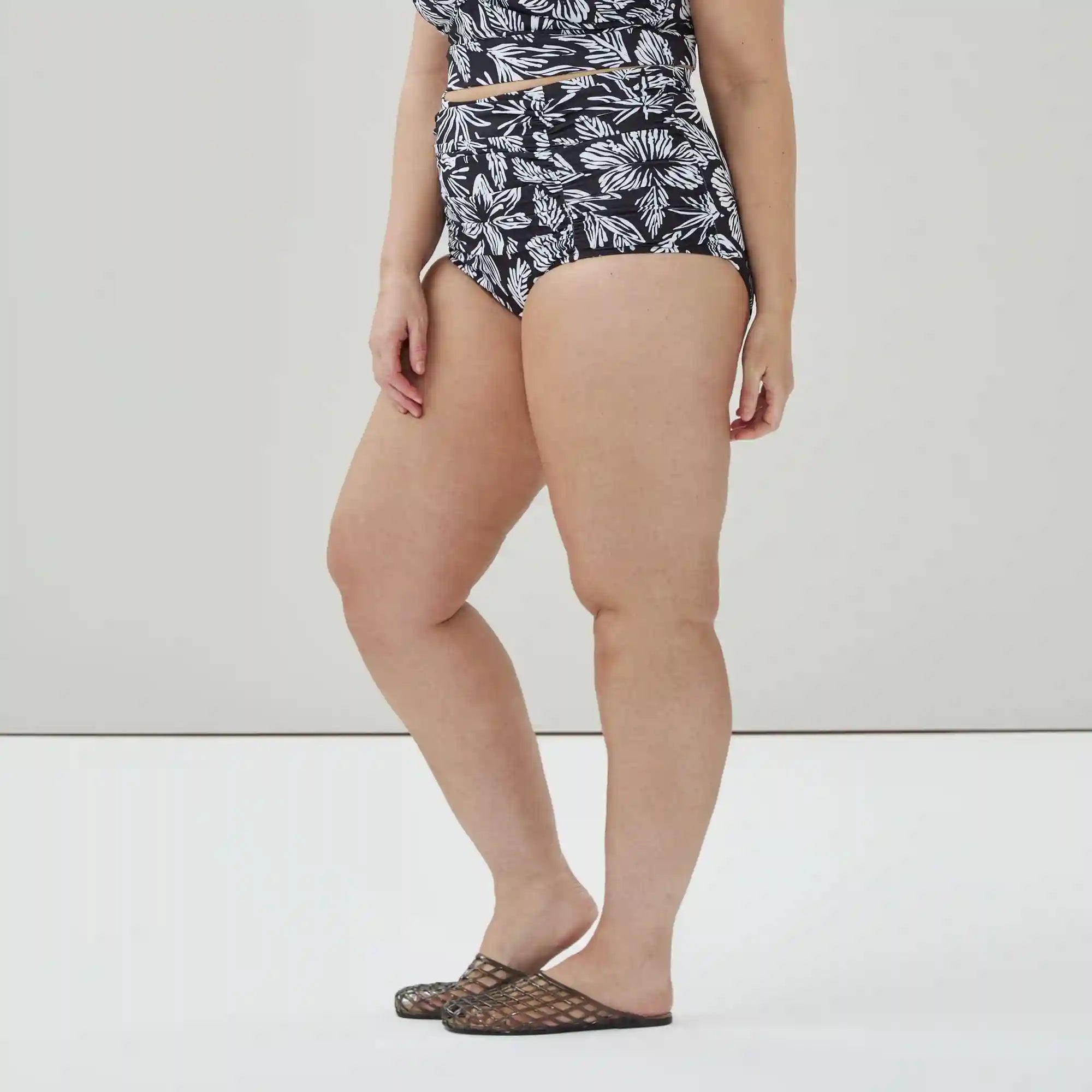 Women+ Printed Ruched Bikini Bottom