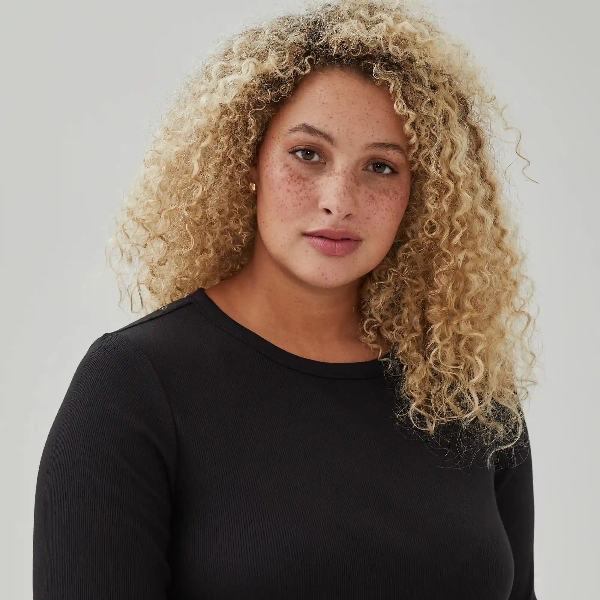 Women+ Ribbed Long Sleeve Top
