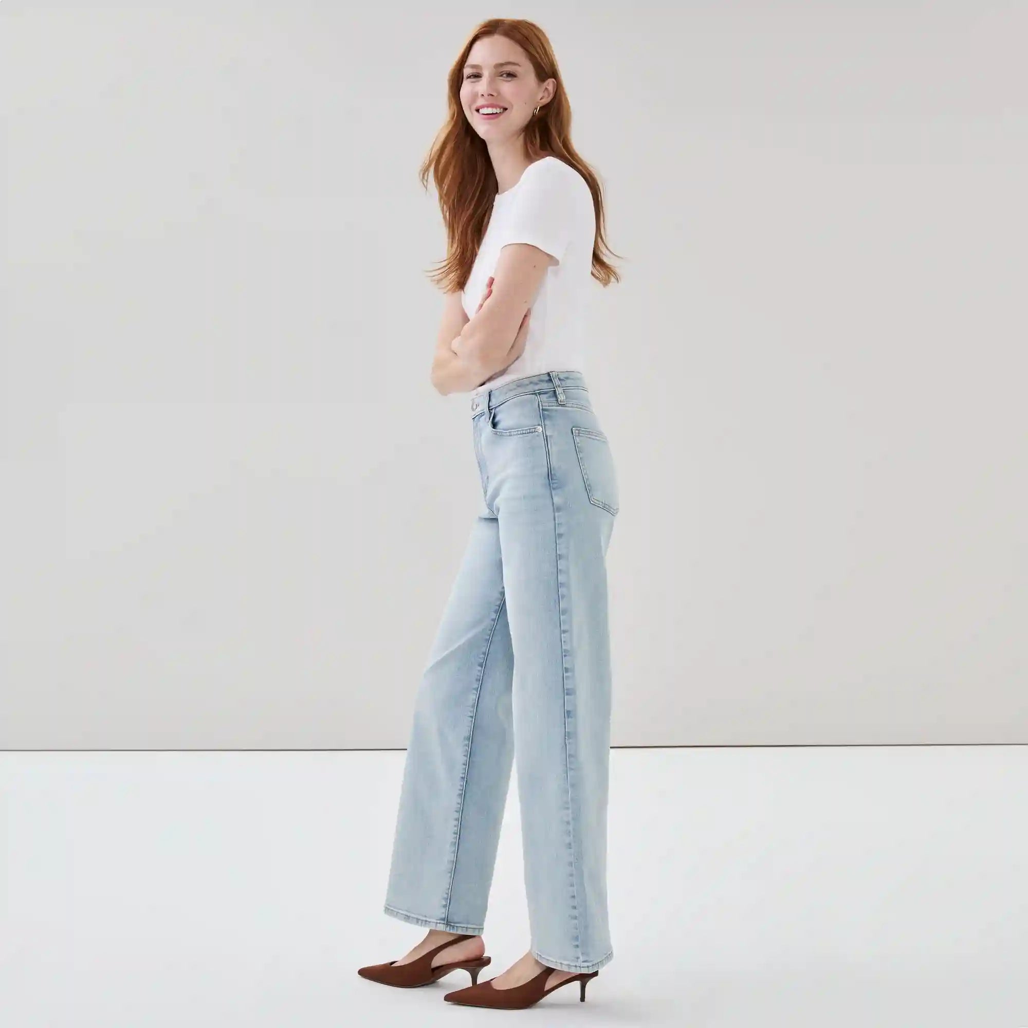 High Rise Wide Leg Jean