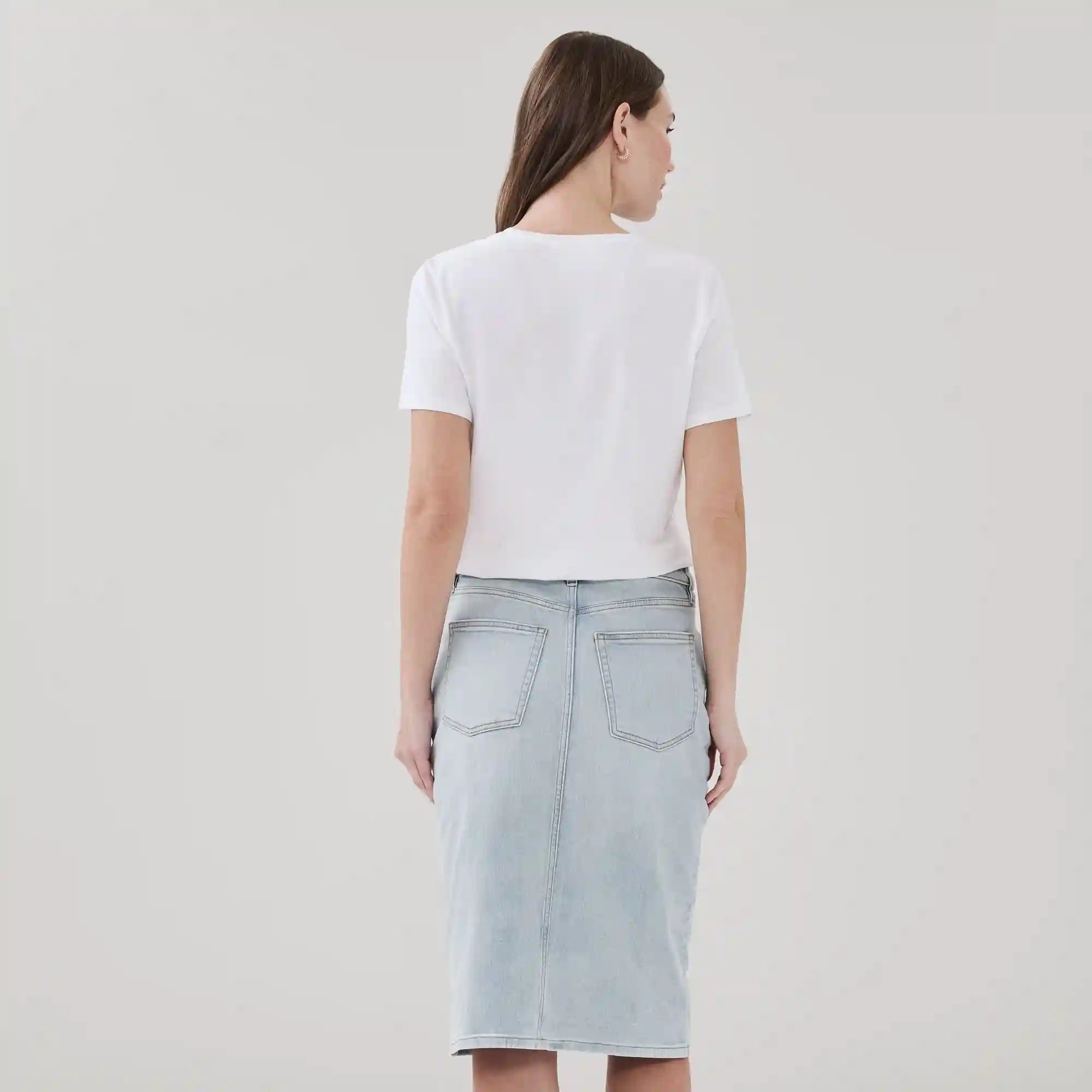 Denim Midi Skirt